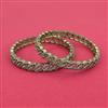 Cubic Zirconia Classic Bangles With Mehndi Plating