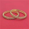Cubic Zirconia Classic Bangles With 2 Tone Plating
