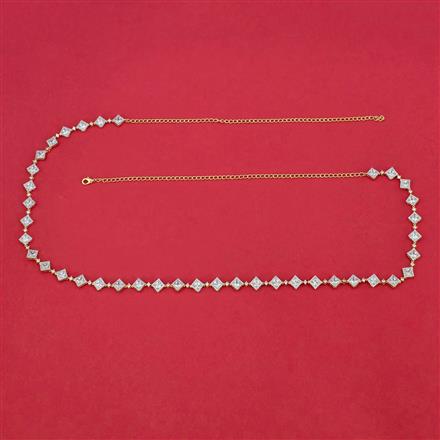 Cubic Zirconia Classic Belt With 2 Tone Rhodium Plating