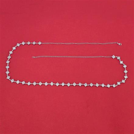 Cubic Zirconia Classic Belt With 2 Tone Rhodium Plating