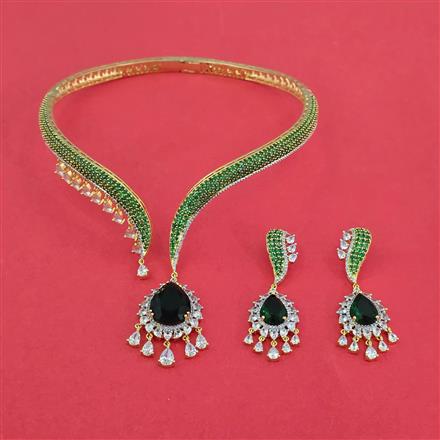 Cubic Zirconia Classic Necklace With 2 Tone Plating