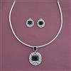 Cubic Zirconia Classic Pendant Set With Rhodium Plating