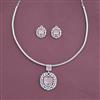 Cubic Zirconia Classic Pendant Set With Rhodium Plating