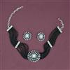 Cubic Zirconia Choker Necklace With Rhodium Plating
