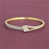 Cubic Zirconia Openable Kada With 2 Tone Rhodium Plating
