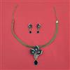 Cubic Zirconia Classic Pendant Set With Mehndi Plating