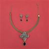 Cubic Zirconia Classic Pendant Set With Mehndi Plating