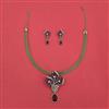 Cubic Zirconia Classic Pendant Set With Mehndi Plating