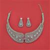 Cubic Zirconia Mukut Necklace With Rhodium Plating