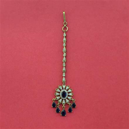 Cubic Zirconia Classic Tikka With Mehndi Plating
