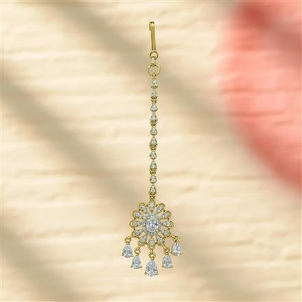 Cubic Zirconia Classic Tikka With Mehndi Plating