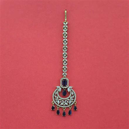Cubic Zirconia Classic Tikka With Mehndi Plating