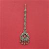Cubic Zirconia Classic Tikka With Mehndi Plating
