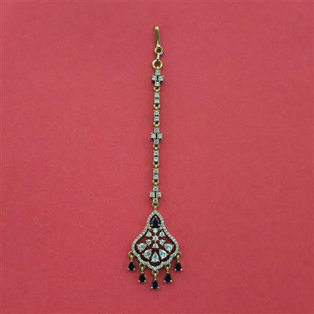 Cubic Zirconia Classic Tikka With Mehndi Plating