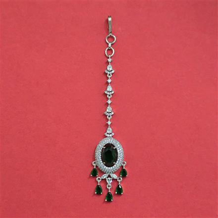 Cz Classic Tikka With Rhodium Plating