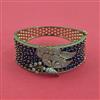 Cubic Zirconia Openable Kada With Mehndi Plating