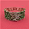Cubic Zirconia Openable Kada With Mehndi Plating
