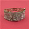 Cubic Zirconia Openable Kada With Mehndi Plating