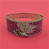 Cubic Zirconia Openable Kada With Mehndi Plating