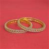Cz Classic Bangles With 2 Tone Plating