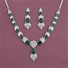Cubic Zirconia Classic Necklace With Rhodium Plating