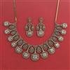 American Diamond Classic Necklace With Mehndi Plating