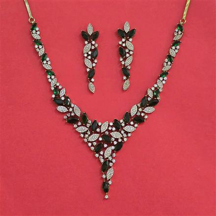 Cz Classic Necklace With Mehndi Plating