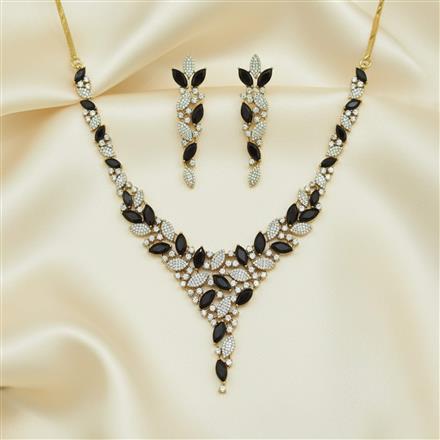 Cz Classic Necklace With Mehndi Plating