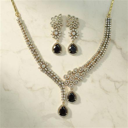 Cz Classic Necklace With Mehndi Plating