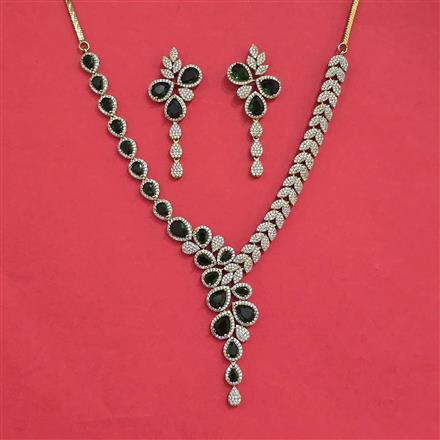 Cz Classic Necklace With Mehndi Plating