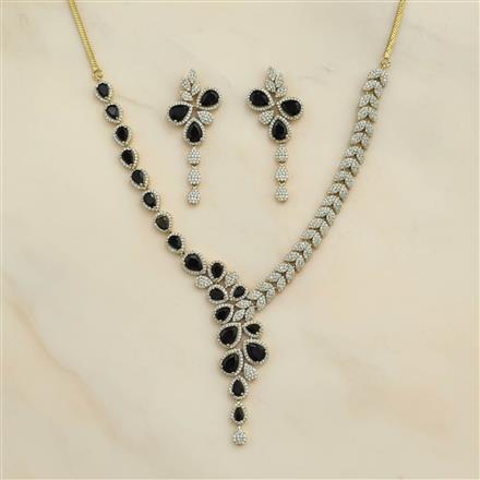 Cz Classic Necklace With Mehndi Plating