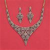 Cz Classic Necklace With Mehndi Plating