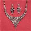 Cz Classic Necklace With Mehndi Plating