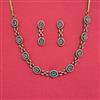 Cz Classic Necklace With Mehndi Plating