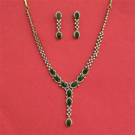 Cz Classic Necklace With Mehndi Plating