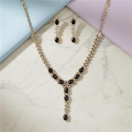 Cz Classic Necklace With Mehndi Plating