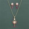 Cz Classic Pendant Set With Gold Plating