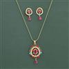 Cz Classic Pendant Set With Gold Plating