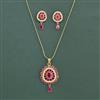 Cz Classic Pendant Set With Gold Plating