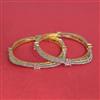 Cz Classic Bangles With 2 Tone Plating