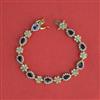Cz Openable Bracelet With 2 Tone Plating