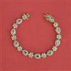 Cz Openable Bracelet With 2 Tone Plating