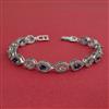 Cz Openable Bracelet With Rhodium Plating