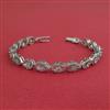 Cz Openable Bracelet With Rhodium Plating
