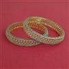 Cz Classic Bangles With 2 Tone Plating