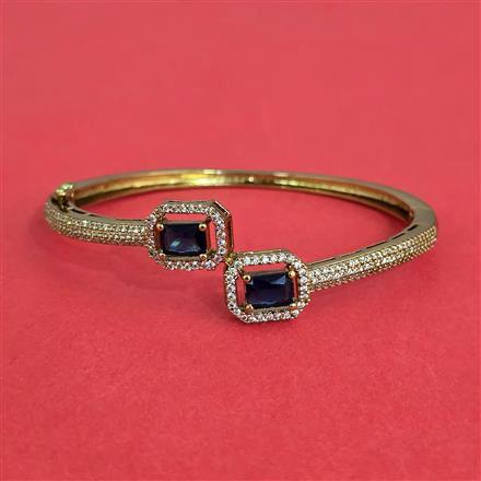 Cz Openable Kada With Mehndi Plating