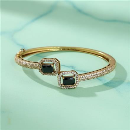 Cz Openable Kada With Mehndi Plating