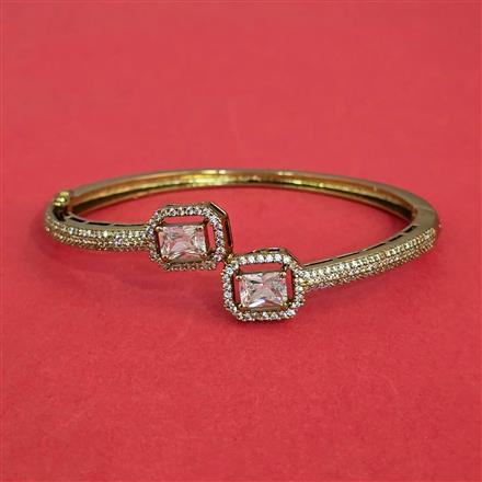 Cz Openable Kada With Mehndi Plating