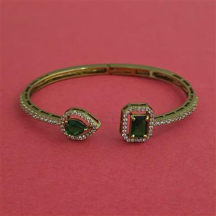 Cz Openable Kada With Mehndi Plating