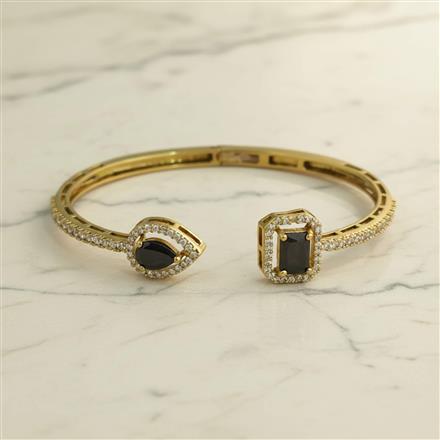 Cz Openable Kada With Mehndi Plating